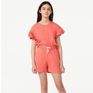 NWT Free Assembly Girls Bell Sleeve Shirt with Shorts 2 Piece Set 14/16